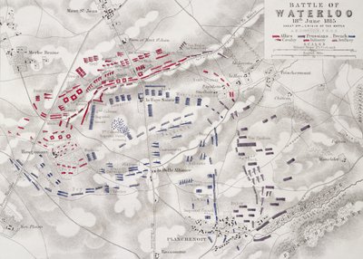 Battaglia di Waterloo, 18 giugno 1815, Foglio 2, Crisi della Battaglia da Alexander Keith Johnston
